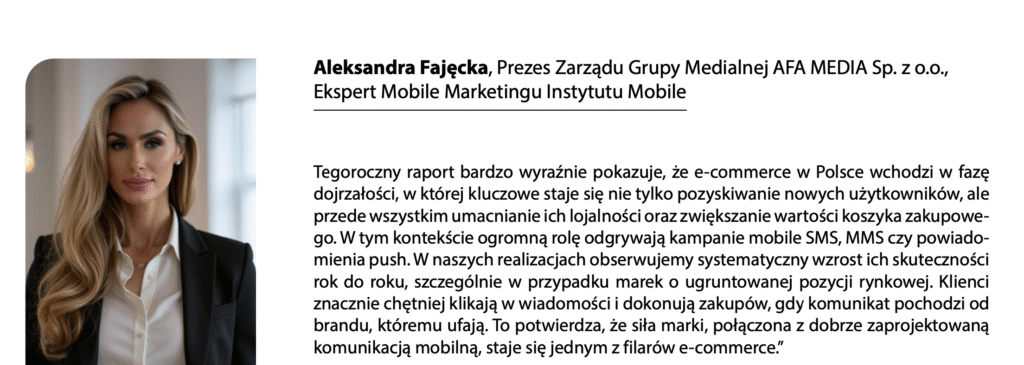 Aleksandra Fajęcka- Prezes Zarządu Grupy Medialnej AFA MEDIA w raporcie dla GEMIUS